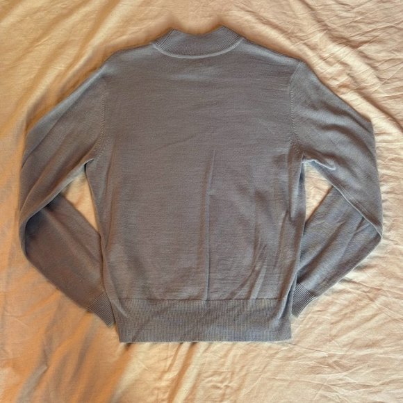 Periwinkle Blue Mock Neck Knit Sweater - Picture 2 of 3